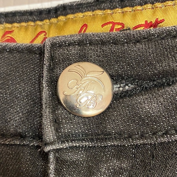 Apple Bottoms Vintage Mini Cut Off Black Jean Denim Shorts Size 14 - Picture 4 of 9